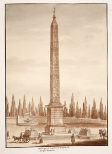 El Obelisco de la Piazza del Popolo, del Circo Máximo, 1833